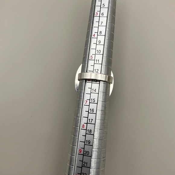 New Lapis Lazuli Stone Crystal Silver Overlay Ring Size 5.75 - Picture 4 of 4